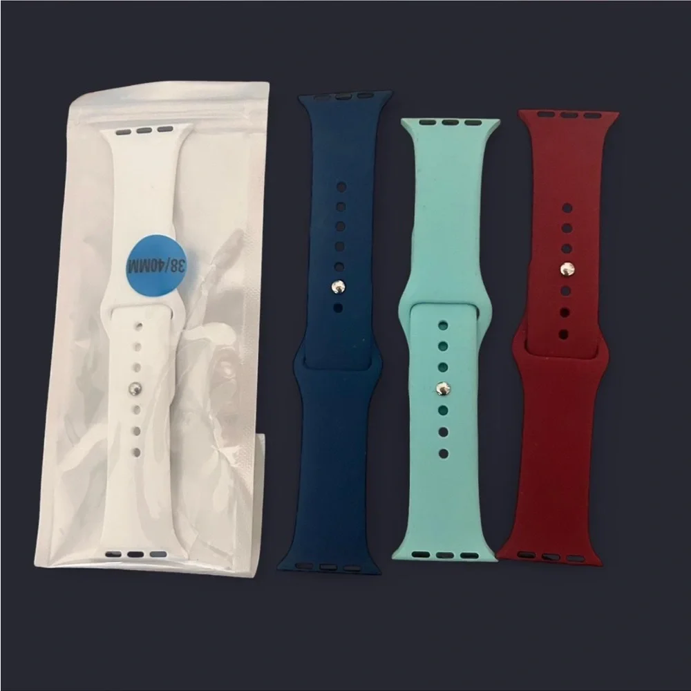 Apple Watch Band Set - White, Navy, Mint, Burgundy